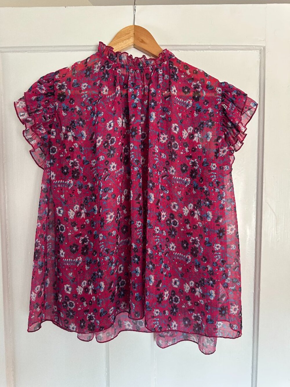 Floral Anthropologie Sleeveless Blouse